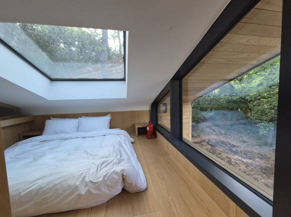 수락휴 트리하우스의 다락방. 서유미 기자