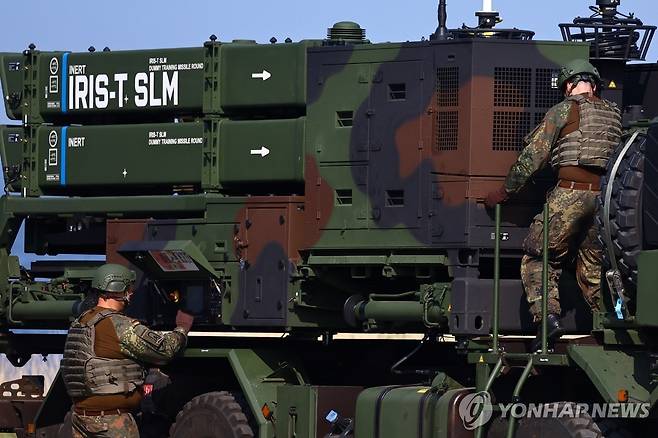 독일 지대공 미사일 이리스-T SLM [EPA 연합뉴스. 재판매 및 DB 금지]