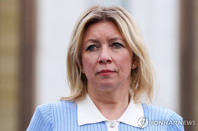 마리야 자하로바 러시아 외무부 대변인 [타스 연합뉴스 자료사진. 재판매 및 DB 금지]