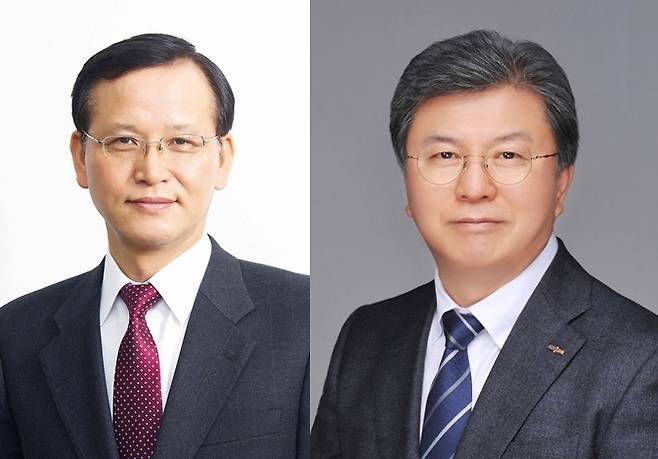 윤석진 전 한국과학기술연구원 원장(왼쪽)·김복철 전 국가과학기술연구회(NST) 이사장(NST 제공)