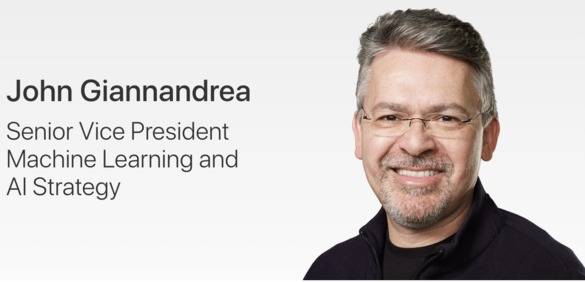 존 지아난드레아 전 애플 머신러닝 및 AI 전략 담당 수석부사장(애플 홈페이지 갈무리)/뉴스1