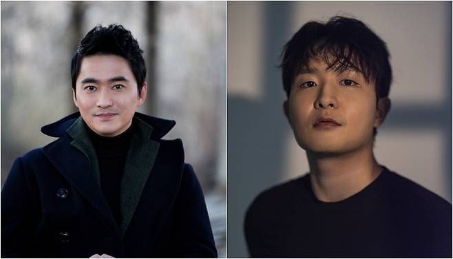 서울시 홍보대사로 위촉된 배우 김석훈(왼쪽)과 피아니스트 선우예권. 서울시 제공