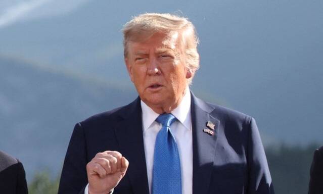 G7 정상회의에 참석한 도널드 트럼프 미 대통령. 연합뉴스