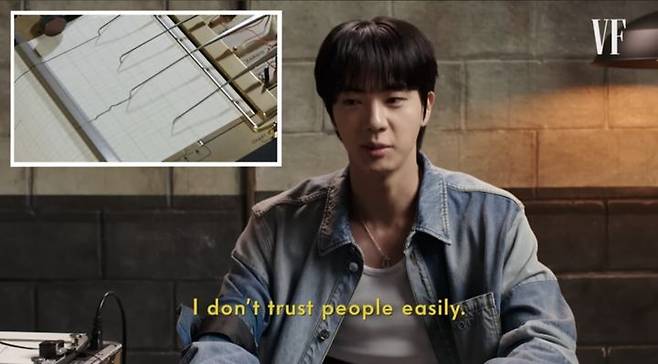 [서울=뉴시스] 글로벌 슈퍼 그룹 '방탄소년단'(BTS) 진. (사진=유튜브 채널 '베니티 페어(Vanity Fair)' 캡처) 2025.06.17. photo@newsis.com *재판매 및 DB 금지