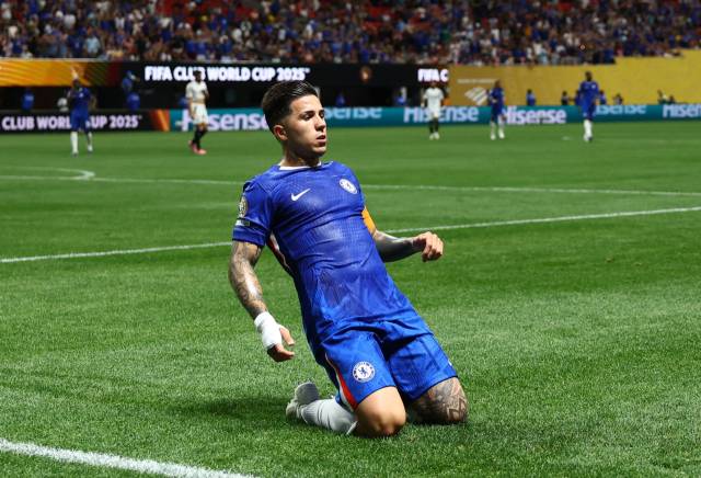 2025 국제축구연맹(FIFA) 클럽월드컵 조별리그 1차전 LAFC와의 경기에서 후반 팀의 두 번째 골을 성공시킨 첼시의 엔소 페르난데스. 로이터연합뉴스