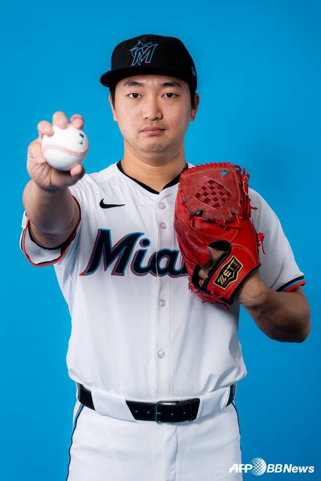 마이애미 유니폼을 입은 고우석. /AFPBBNews=뉴스1