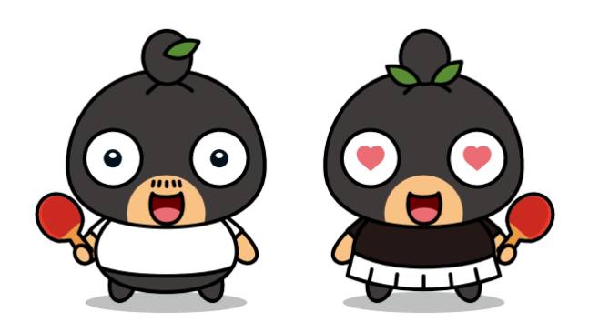 2026 강릉 세계 마스터즈 탁구 선수권대회 마스코트 장자(왼쪽)와 마리. /사진=2026강릉세계마스터즈탁구선수권대회 조직위 제공