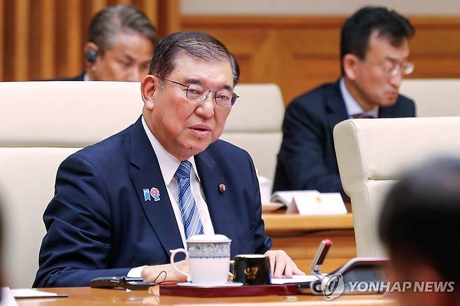 이시바 시게루 일본 총리 [AP 연합뉴스 자료사진 재판매 및 DB금지]