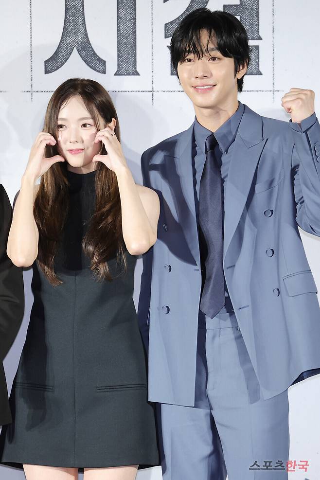 영화 '전지적 독자 시점' 제작보고회에 참석한 배우 채수빈, 안효섭. 25.6.17 ⓒ이혜영 기자 lhy@hankooki.com