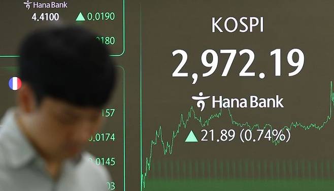 18일 오후 서울 중구 하나은행 딜링룸에서 딜러들이 업무를 하고 있다. ⓒ뉴시스