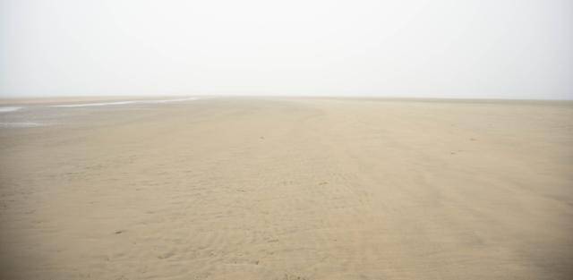 국내 최대 규모인 인천 대이작도 풀등이 수평선을 향해 끝없이 펼쳐져 있다.