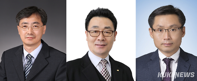 왼쪽부터 김희홍 행정국장, 남도현 기획국장, 신의식 소통담당관.