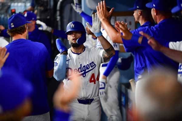 파헤스는 홈런 2개 포함 4안타 몰아쳤다. 사진= Gary A. Vasquez-Imagn Images= 연합뉴스 제공