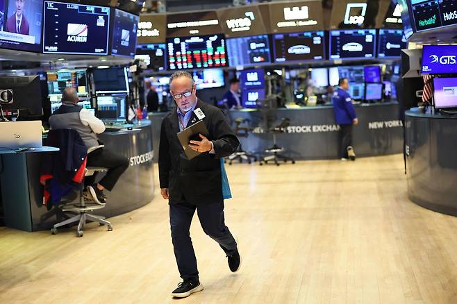 16일(현지시간) 미국 뉴욕증권거래소(NYSE)의 모습. [AFP]