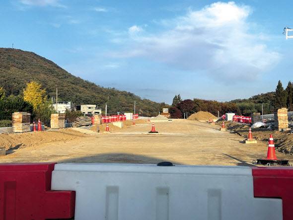 5일 서울시 서초구 원지동에 위치한 공사현장 모습. 정주원 기자