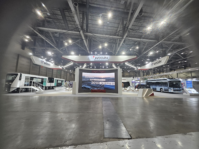 우진산전이 부산 벡스코에 마련한 부스 [우진산전 제공]