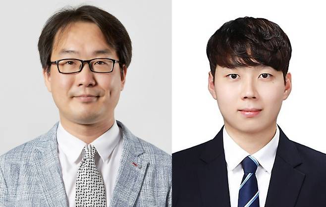 사진 왼쪽부터 김동혁 교수, 우지훈 연구원(제1저자). UNIST 제공