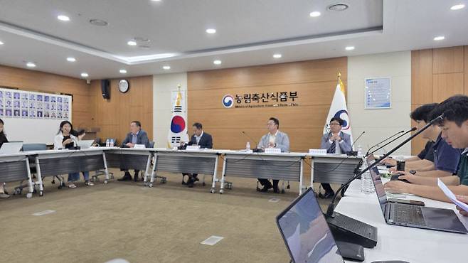 18일 진행된 농림부 정례 브리핑. 사진=이은지 기자.