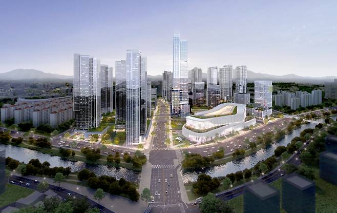 옛 전남방직·일신방직 터에 들어설 문화복합쇼핑몰 '더현대 광주' 투시도. /광주시 제공