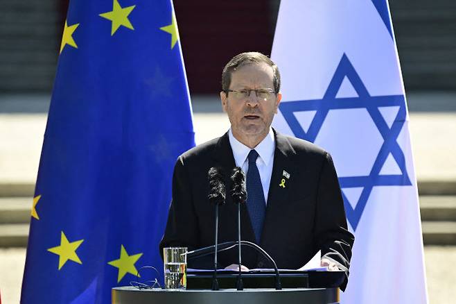 아이작 헤르조그 이스라엘 대통령.(사진=AFP)