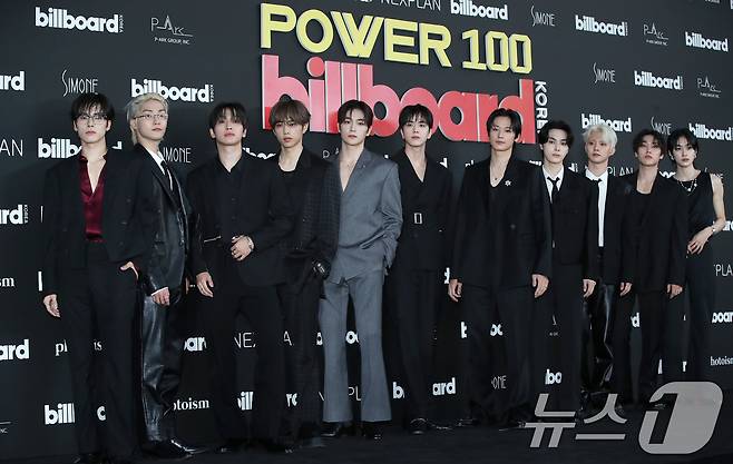 더보이즈 에릭(왼쪽부터)과 케빈, 상연, 선우, 현재, 영훈, 주연, 주학년, 큐, 제이콥, 뉴 2024.8.27/뉴스1 ⓒ News1 권현진 기자