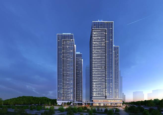 청라국제업무단지 ‘청라 피크원 푸르지오’ 조감도. ㈜청라스마트시티 제공