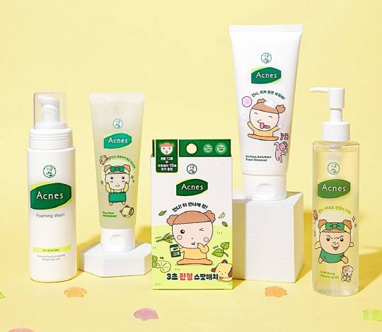 아크네스×'마루는강쥐' 콜라보 5종.<아크네스 제공>