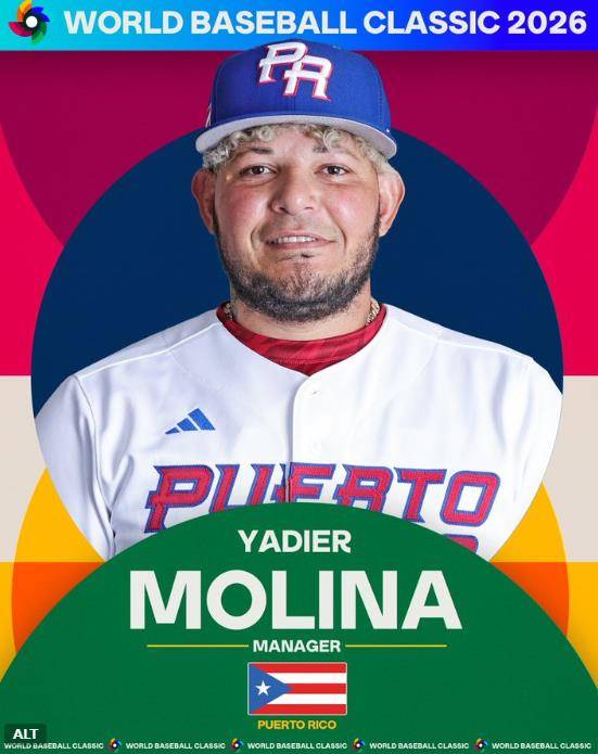 WBC 푸에르토리코 감독으로 선임된 야디어 몰리나. @MLB