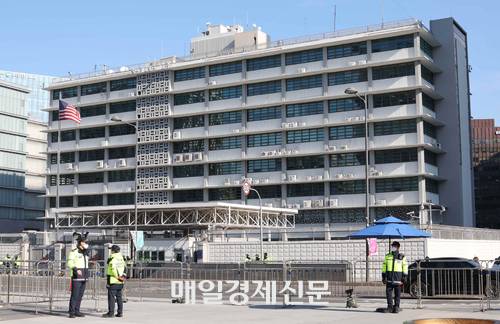 서울시 종로구 주한 미국대사관의 모습. 매경DB