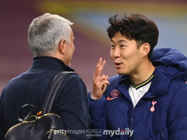 손흥민과 무리뉴 감독/게티이미지코리아