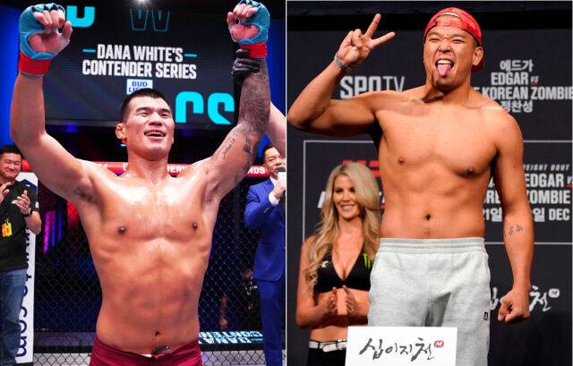 고석현(왼쪽)과 박준용. /UFC 제공