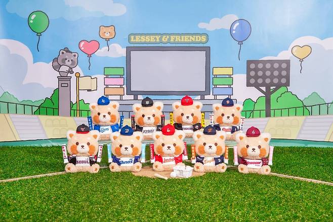 삼성물산 리조트부문 에버랜드가 KBO(한국야구위원회)와 함께 레서판다 캐릭터 ‘레시앤프렌즈’ 한정판 굿즈를 출시한다. [삼성물산 제공]