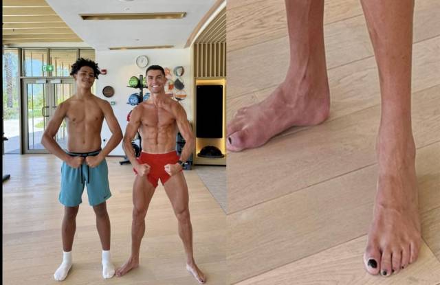 크리스티아 호날두(오른쪽)와 아들 크리스티아누 주니어. 호날두 인스타그램 캡처