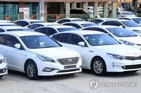 렌터카 업체에 주차된 차량. 연합뉴스