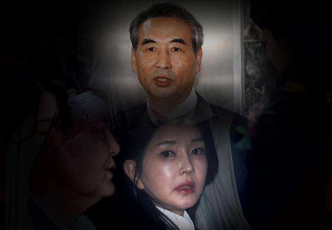 (위) 김건희 여사의 도이치모터스 주가조작 의혹 등에 대한 수사를 진행하게 된 민중기 특검과 (아래) 윤석열 전 대통령의 배우자 김건희 여사 ⓒ시사저널 양선영 디자이너·연합뉴스