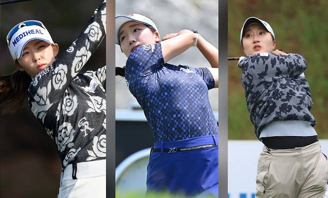 20일 개막하는 더헤븐 마스터즈에서 2연패를 노리는 배소현과 2주 연속 우승에 도전하는 이동은, 최근 2주 연속 준우승을 차지한 김시현(왼쪽부터). 사진제공 | KLPGA