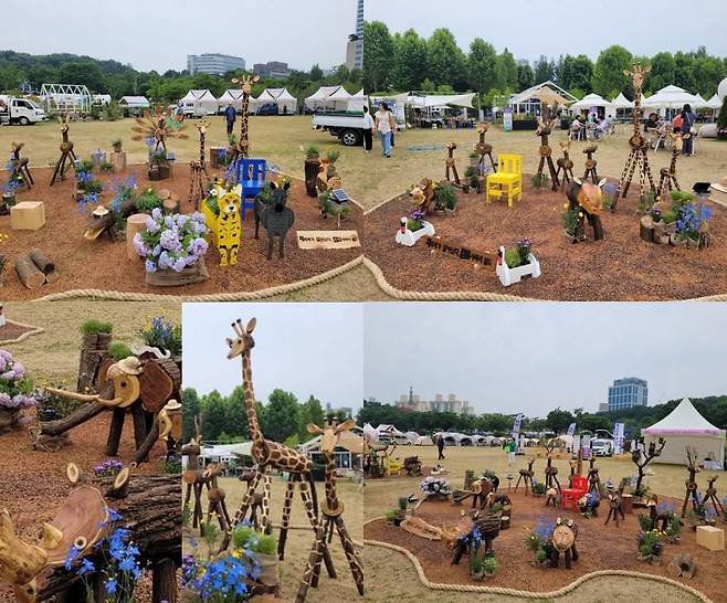 '폐목재가 살아났다, 은평 사파리 월드' 전시 [은평구 제공. 재판매 및 DB 금지]