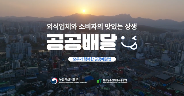 농림축산식품부는 전국 지방자치단체가 운영 중인 공공 배달앱을 한 곳에서 볼 수 있는 공공배달 통합포털을 운영 중이다.&nbsp;사진=한국농수산식품유통공사 유튜브 갈무리.