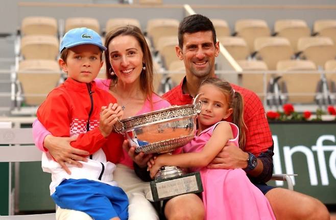 2023 프랑스오픈 때의 조코비치 가족