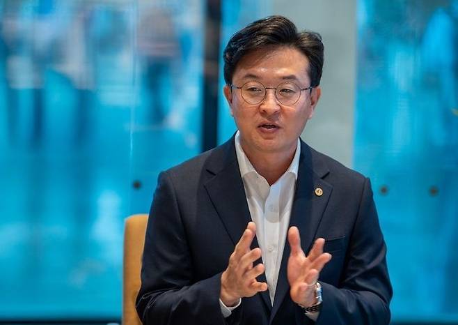 장승훈 보람바이오 사업운영부문 대표가 지난 11일 고양 킨텍스에서 열린 '2025 서울국제식품산업대전' 현장 기자간담회에서 발언하고 있다. 보람그룹