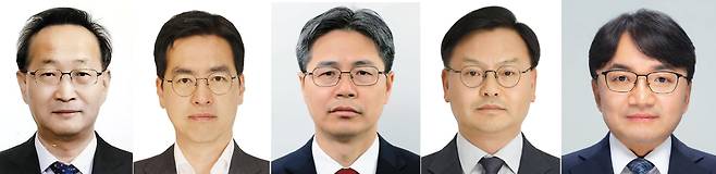 왼쪽부터 김남중 통일부 차관, 김민재 행정안전부 차관, 강형석 농림축산식품부 차관, 김성범 해양수산부 차관, 김광용 행정안전부 재난안전본부장./대통령실 제공