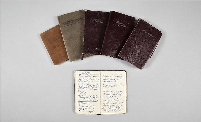 그가 들고 다닌 수첩에는 만난 사람들의 연락처와 신원정보, 기사 초고 등이 기록돼 있다. 대한민국역사박물관 제공