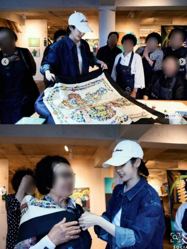 아이유, 제주 할망들에게 \'에르메스\' 선물…\'폭싹\' 전시회 의리 美친 센스