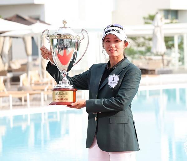 2025년 한국여자프로골프(KLPGA) 투어 더헤븐 마스터즈에 출전하는 디펜딩 챔피언 배소현 프로. 사진은 2024년 우승 때 모습이다. 사진제공=KLPGA