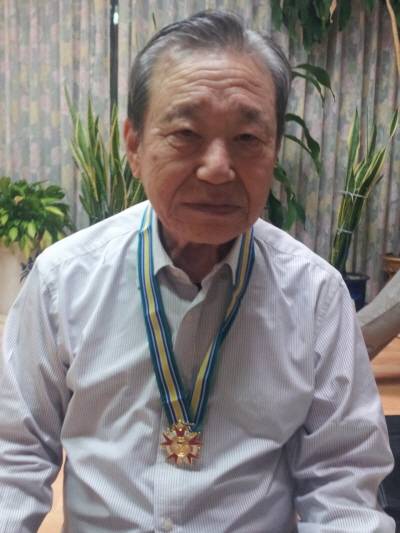 장정만 씨 가문의 1대 장송걸 님 훈장 착용 모습. 송파구 제공