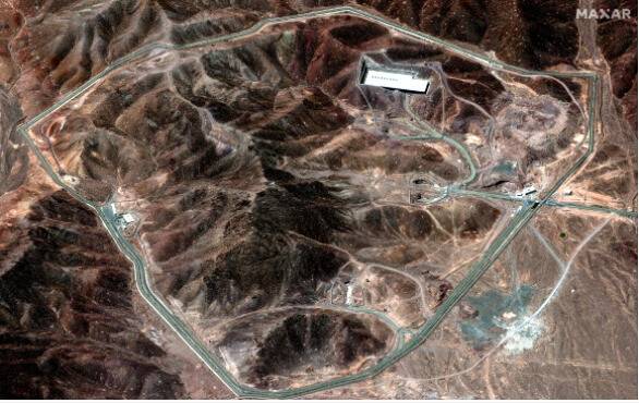 이란의 핵심 핵 개발 시설인 포르도의 우라늄 농축 시설. 민간 위성사진 업체인 막샤르 테크놀로지스가 이스라엘의 대이란 공격을 시작한 다음 날인 지난 14일 촬영했다. EPA 연합뉴스