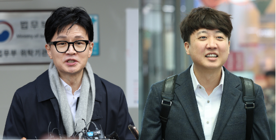 한동훈 전 국민의힘 대표(왼쪽), 이준석 개혁신당 의원. (출처=연합뉴스)