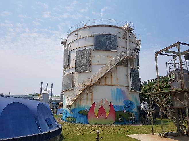 완성된 그래피티 작품