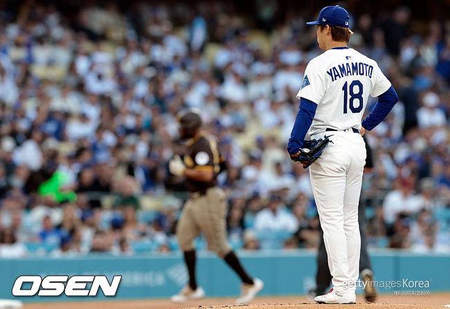 [사진] LA 다저스 야마모토 요시노부. ⓒGettyimages(무단전재 및 재배포 금지)