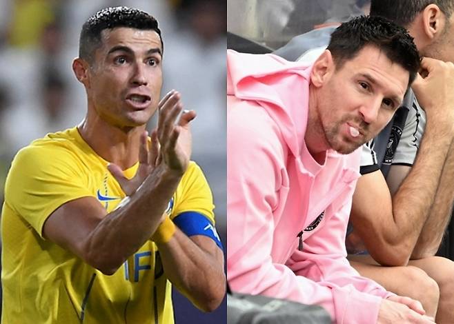 크리스티아누 호날두(왼쪽)와 리오넬 메시. /AFPBBNews=뉴스1